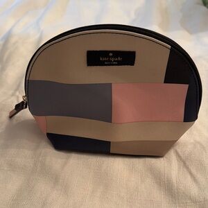 Kate Spade Pink and Tan Cosmetic Bag Dome Shape